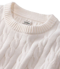L.L.Bean Women's The Original Double L® Sweater, Cable Crewneck NEW|CLOTHING