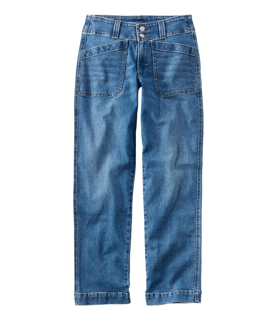 L.L.Bean Women's 1912 Field Denim Pants, Mid-Rise Ankle Utility NEW|CLOTHING