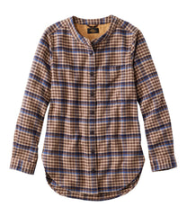 L.L.Bean Women's Signature 1933 Collarless Chamois Tunic, Plaid NEW|CLOTHING|SALE