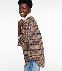 L.L.Bean Women's Signature 1933 Collarless Chamois Tunic, Plaid NEW|CLOTHING|SALE