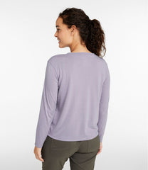 L.L.Bean Women's Vista Camp V-Neck Pocket Tee, Long-Sleeve NEW|CLOTHING