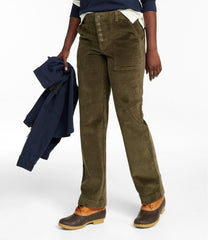 L.L.Bean Women's Signature Utility Corduroy Pants, Mid-Rise Straight-Leg NEW|CLOTHING|SALE