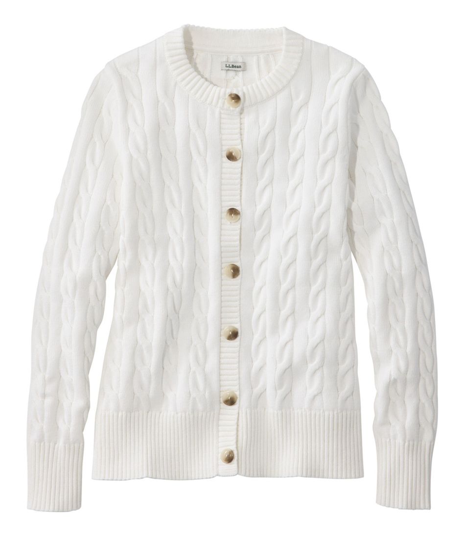 L.L.Bean Women's The Original Double L® Sweater, Cable Cardigan NEW|CLOTHING