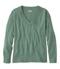 L.L.Bean Women's Cotton/Cashmere Sweater, V-Neck NEW|CLOTHING