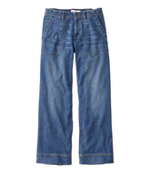 L.L.Bean Women's Signature Utility Jeans, Mid-Rise Wide-Leg Ankle NEW|CLOTHING