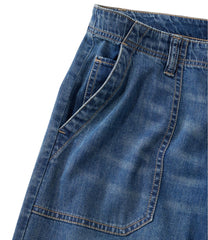 L.L.Bean Women's Signature Utility Jeans, Mid-Rise Wide-Leg Ankle NEW|CLOTHING