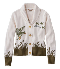 L.L.Bean Women's Signature Original Cotton Sweater, Shawl Cardigan Novelty NEW|CLOTHING