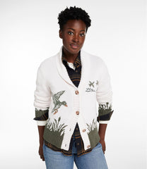 L.L.Bean Women's Signature Original Cotton Sweater, Shawl Cardigan Novelty NEW|CLOTHING