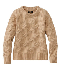 L.L.Bean Women's Signature Premium Cashmere Cable Sweater, Crewneck NEW|CLOTHING|SALE