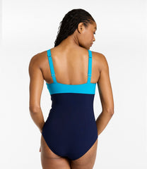 L.L.Bean Women's Shaping Sweetheart Tanksuit, Colorblock NEW|CLOTHING