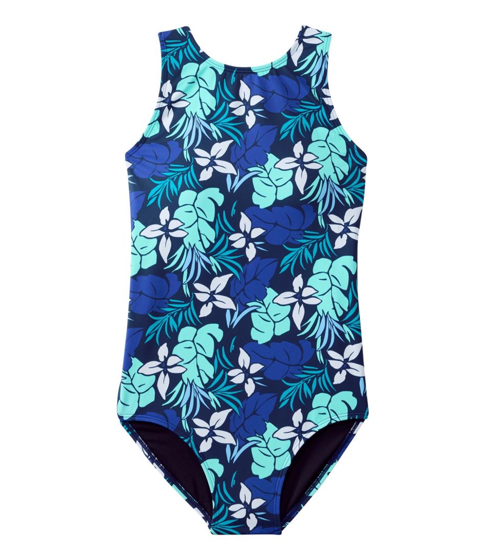 L.L.Bean Women's BeanSport Highneck Tanksuit, Print NEW|CLOTHING