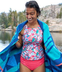 L.L.Bean Women's BeanSport Highneck Tankini Top, Print NEW|CLOTHING