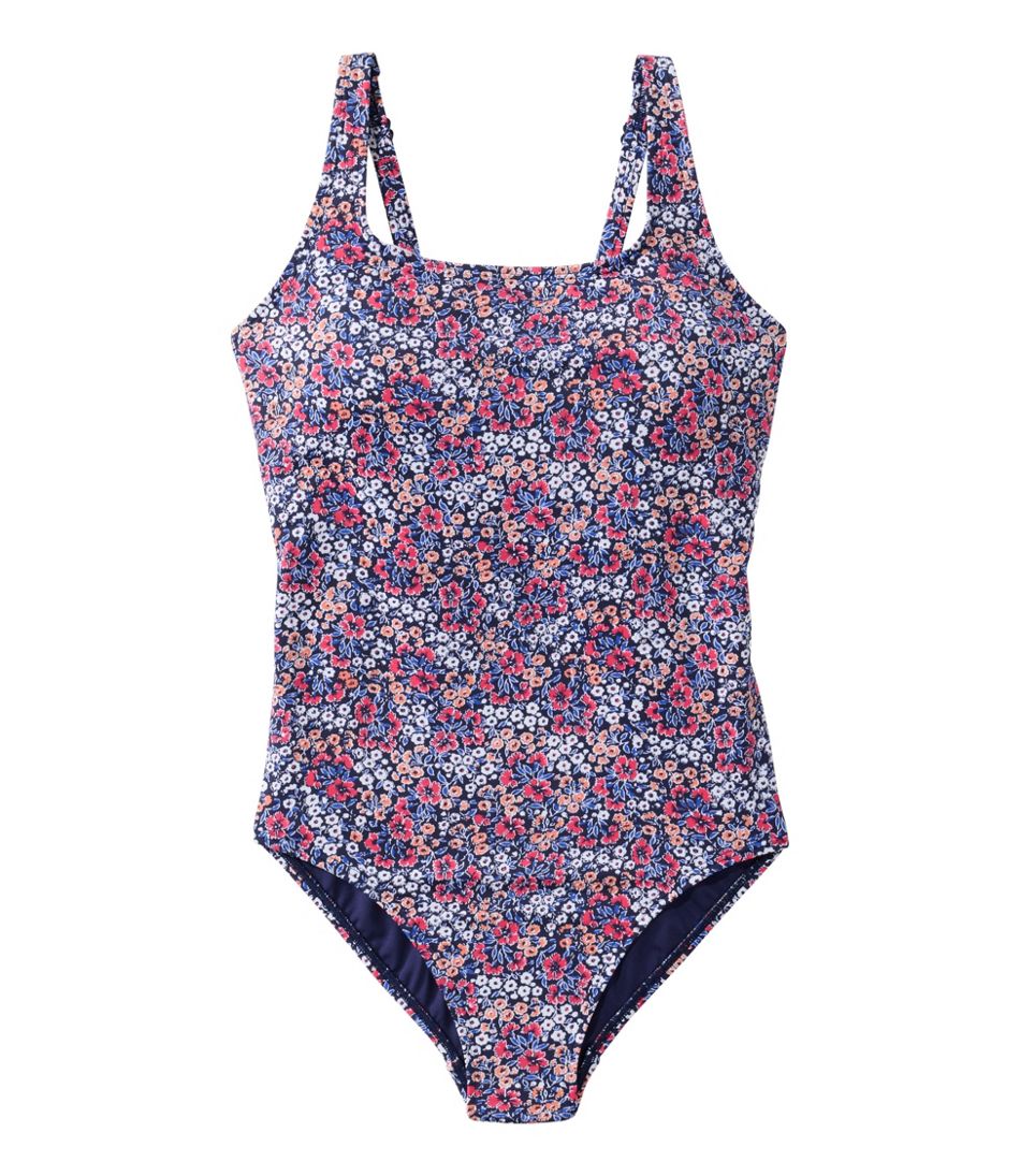 L.L.Bean Women's Coastal Essential Scoop Tanksuit, Print NEW|CLOTHING