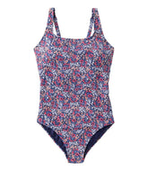 L.L.Bean Women's Coastal Essential Scoop Tanksuit, Print NEW|CLOTHING
