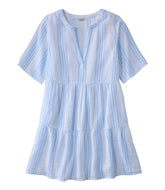 L.L.Bean Women's Cloud Gauze Cover-Up, Tiered Dress Print NEW|CLOTHING