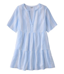 L.L.Bean Women's Cloud Gauze Cover-Up, Tiered Dress Print NEW|CLOTHING