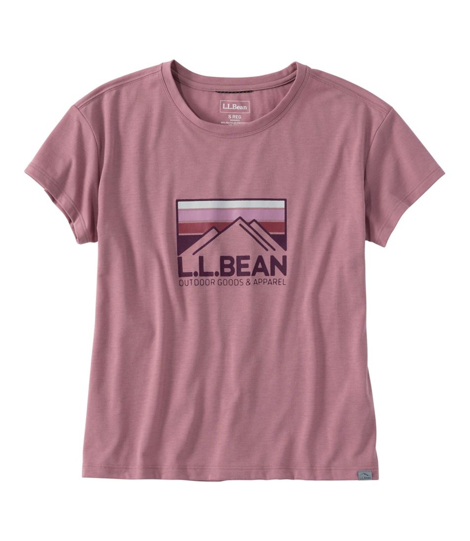L.L.Bean Women's Mountainside Crewneck Tee, Short-Sleeve Graphic NEW|CLOTHING