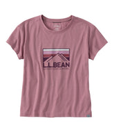L.L.Bean Women's Mountainside Crewneck Tee, Short-Sleeve Graphic NEW|CLOTHING
