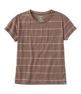 L.L.Bean Women's Mountainside Crewneck Tee, Short-Sleeve Stripe NEW|CLOTHING