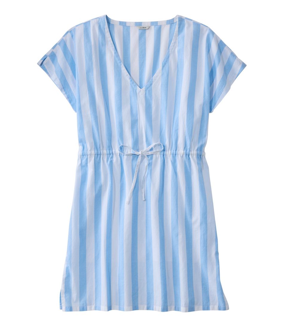 L.L.Bean Women's Coastal Cotton Cover-Up Caftan, Print NEW|CLOTHING