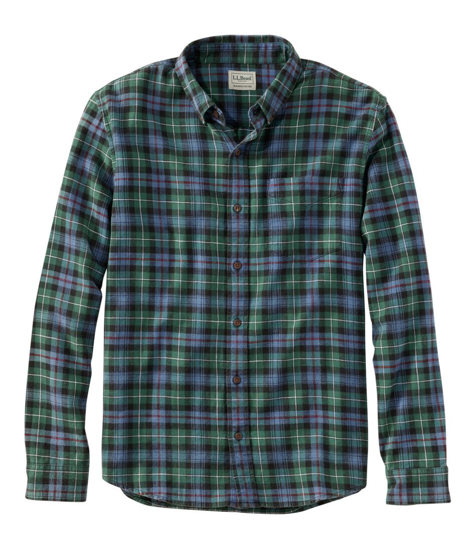 L.L.Bean Men's Sunwashed Twill Shirt, Slightly Fitted Untucked Fit NEW|CLOTHING|SALE
