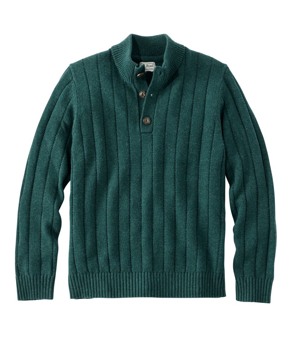 L.L.Bean Men's Riverton Wool/Cotton Sweater, Mockneck NEW|CLOTHING