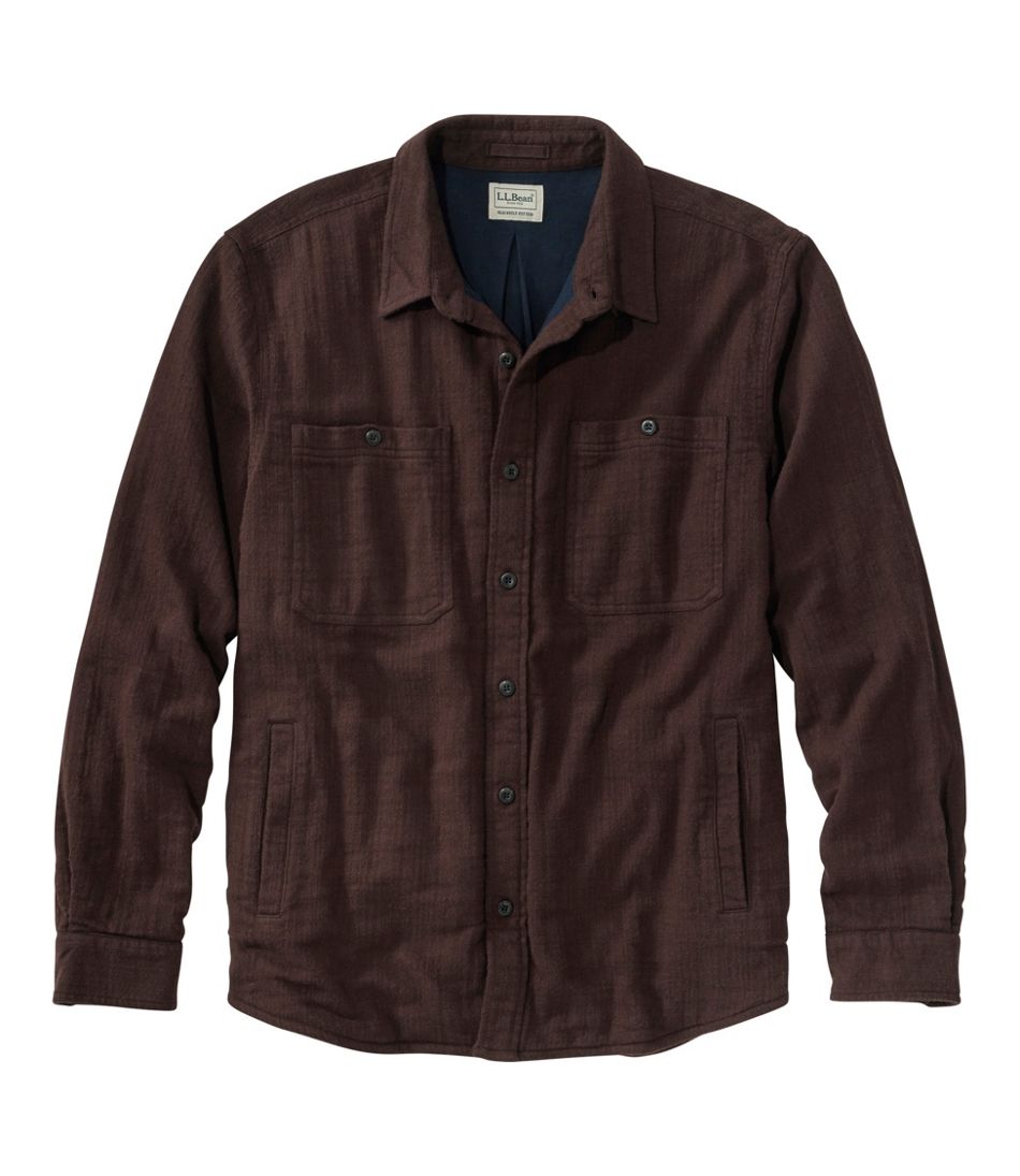 L.L.Bean Men's 1912 Field Flannel Shirt, Lined, Slightly Fitted Untucked Fit NEW|CLOTHING|SALE