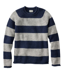 L.L.Bean Men's Bean's Classic Ragg Wool Sweater, Rollneck, Stripe NEW|CLOTHING