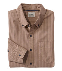 L.L.Bean Men's Sunwashed Oxford Shirt, Slightly Fitted Untucked Fit, Stripe NEW|CLOTHING