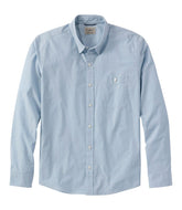 L.L.Bean Men's Comfort Stretch Performance® Chambray Shirt, Long-Sleeve, Slightly Fitted Untucked Fit NEW|CLOTHING