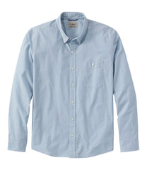 L.L.Bean Men's Comfort Stretch Performance® Chambray Shirt, Long-Sleeve, Slightly Fitted Untucked Fit NEW|CLOTHING
