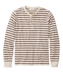 L.L.Bean Men's Signature Northwoods Henley, Long-Sleeve, Stripe NEW|CLOTHING