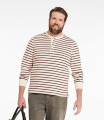 L.L.Bean Men's Signature Northwoods Henley, Long-Sleeve, Stripe NEW|CLOTHING