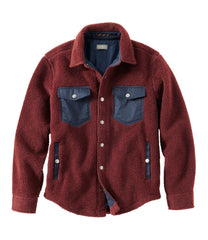 L.L.Bean Men's Signature Mixed Media Fleece Shirt Jacket NEW|CLOTHING