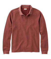 L.L.Bean Men's Mountainside Micro Waffle Polo, Long-Sleeve NEW|CLOTHING