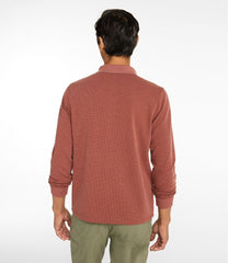 L.L.Bean Men's Mountainside Micro Waffle Polo, Long-Sleeve NEW|CLOTHING