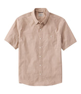 L.L.Bean Men's Comfort Stretch Performance® Chambray Shirt, Short-Sleeve, Slightly Fitted Untucked Fit NEW|CLOTHING
