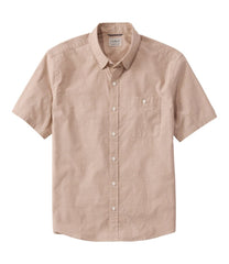 L.L.Bean Men's Comfort Stretch Performance® Chambray Shirt, Short-Sleeve, Slightly Fitted Untucked Fit NEW|CLOTHING