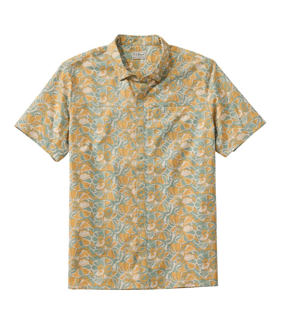 L.L.Bean Men's Ultralight Venture Shirt, Short-Sleeve Print NEW|CLOTHING