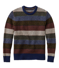 L.L.Bean Men's Signature 1980 Matinicus Rock Sweater, Crewneck, Stripe NEW|CLOTHING