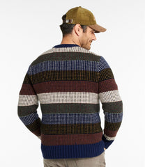 L.L.Bean Men's Signature 1980 Matinicus Rock Sweater, Crewneck, Stripe NEW|CLOTHING
