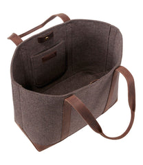 L.L.Bean Leather-Trim Wool Tote NEW|BAG & TRAVEL