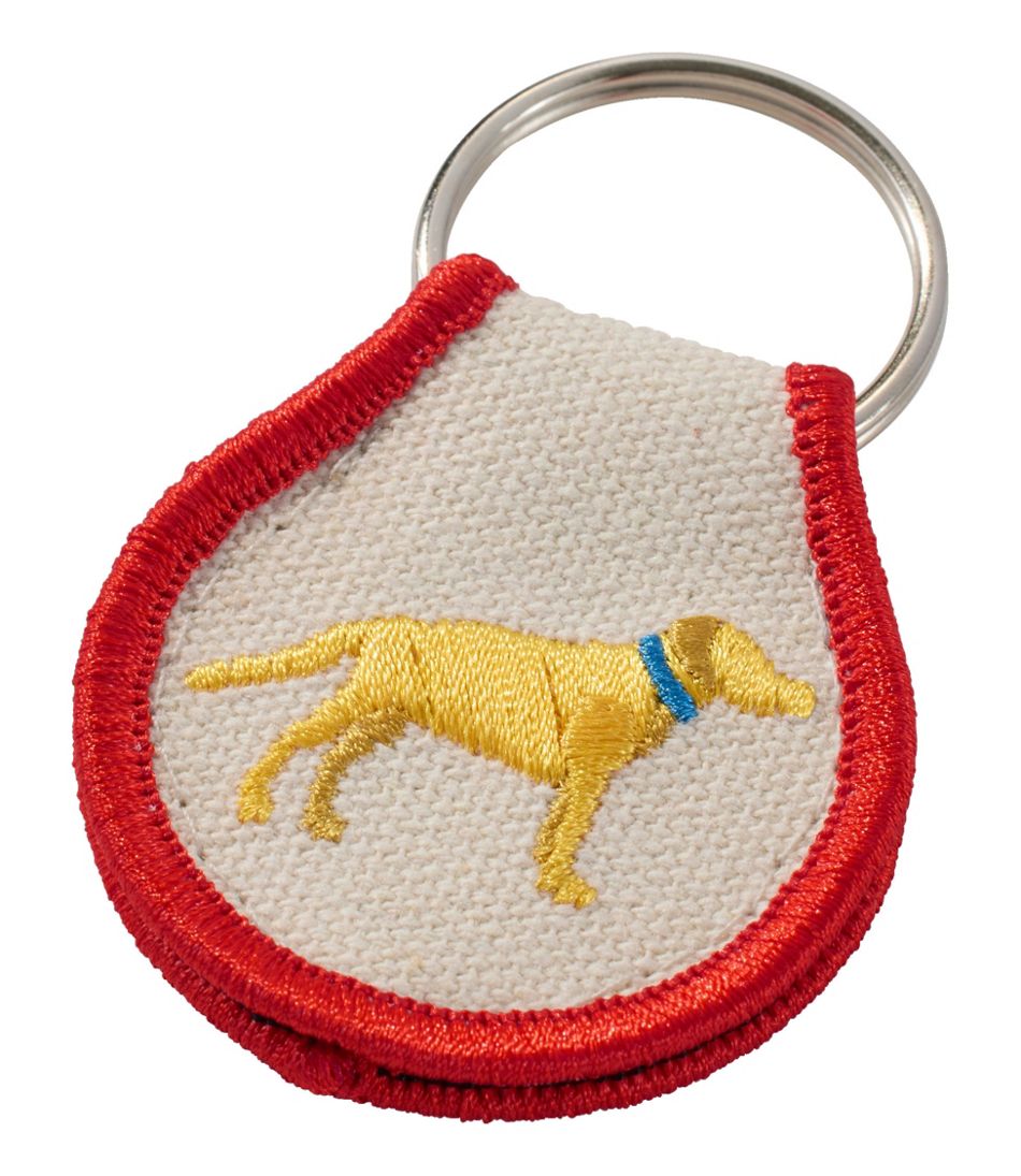 L.L.Bean Embroidered Patch Charm, Yellow Lab NEW|BAG & TRAVEL