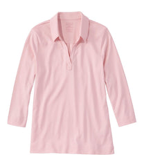 L.L.Bean Women's Pima Cotton Tee, Three-Quarter-Sleeve Polo CLOTHING|SALE