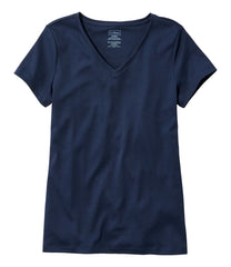 L.L.Bean Women's Pima Cotton Shaped V-Neck, Short-Sleeve CLOTHING|SALE