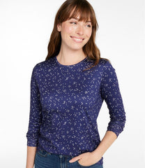 L.L.Bean Women's Pima Cotton Tee, Long-Sleeve Crewneck Print CLOTHING|SALE
