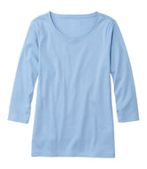L.L.Bean Women's Pima Cotton Shaped Tee, Three-Quarter-Sleeve Jewelneck CLOTHING|SALE