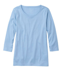 L.L.Bean Women's Pima Cotton Shaped Tee, Three-Quarter-Sleeve Jewelneck CLOTHING|SALE