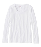 L.L.Bean Women's Soft Stretch Supima-Blend Tee, Scoopneck Long-Sleeve CLOTHING|SALE