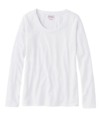 L.L.Bean Women's Soft Stretch Supima-Blend Tee, Scoopneck Long-Sleeve CLOTHING|SALE